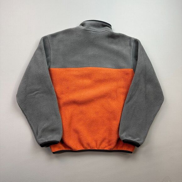 Patagonia Synchilla Snap T Jacket Boys Large Orange Gray 1/4 Snap Fleece 65572 - Picture 9 of 15
